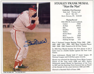 Stan Musial Autographed 8x10 Photo