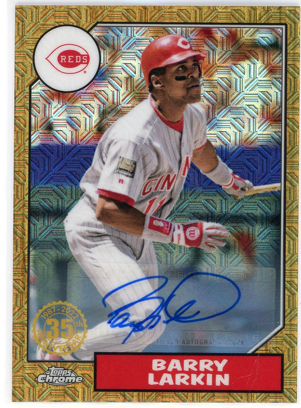 Barry Larkin 2022 Topps Chrome Gold Card #T87C-84