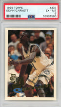 Kevin Garnett 1995 Topps Rookie Card #237 (PSA)