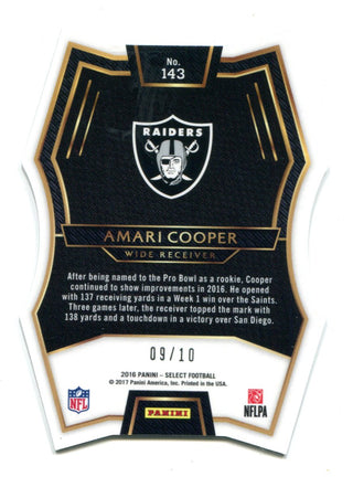 Amari Cooper 2016 Panini Select #143 Gold Die-Cut Prizm /10