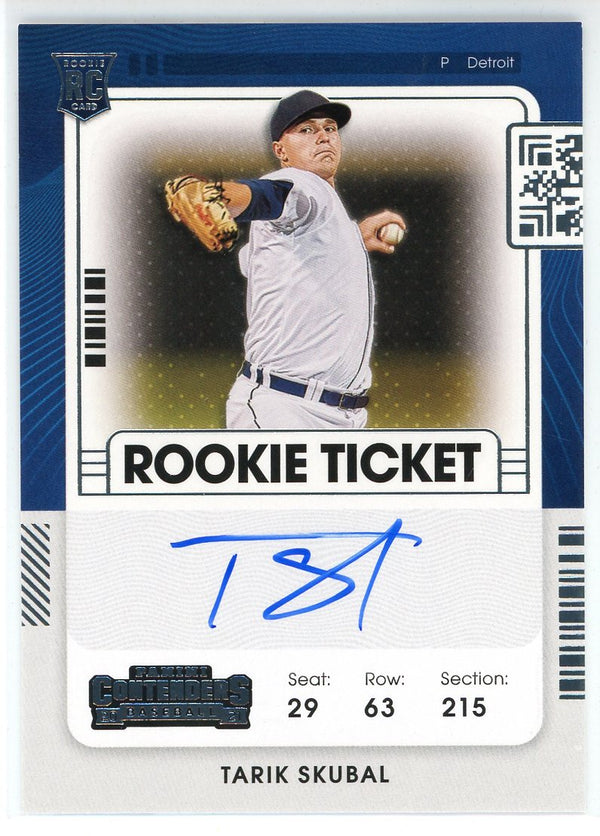 Tarik Skubal Autographed 2021 Panini Contenders Rookie Ticket Card #118