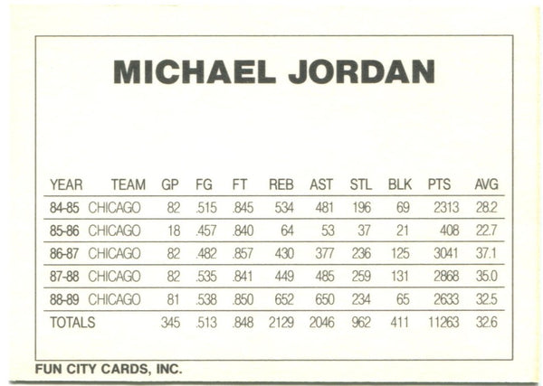 Michael Jordan Donruss Rated Rookie White Sox 1992