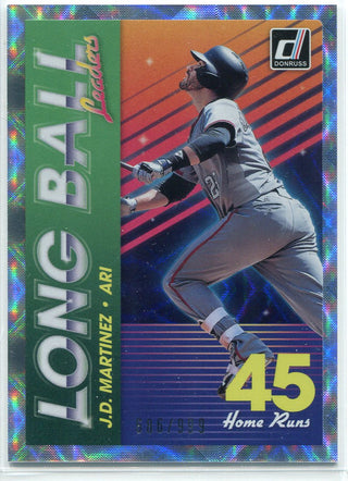 JD Martinez 2018 Panini Donurss Optic Long Ball Insert Card