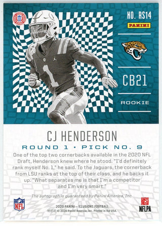 CJ Henderson Autographed 2020 Panini Illusions Rookie Card #RS14