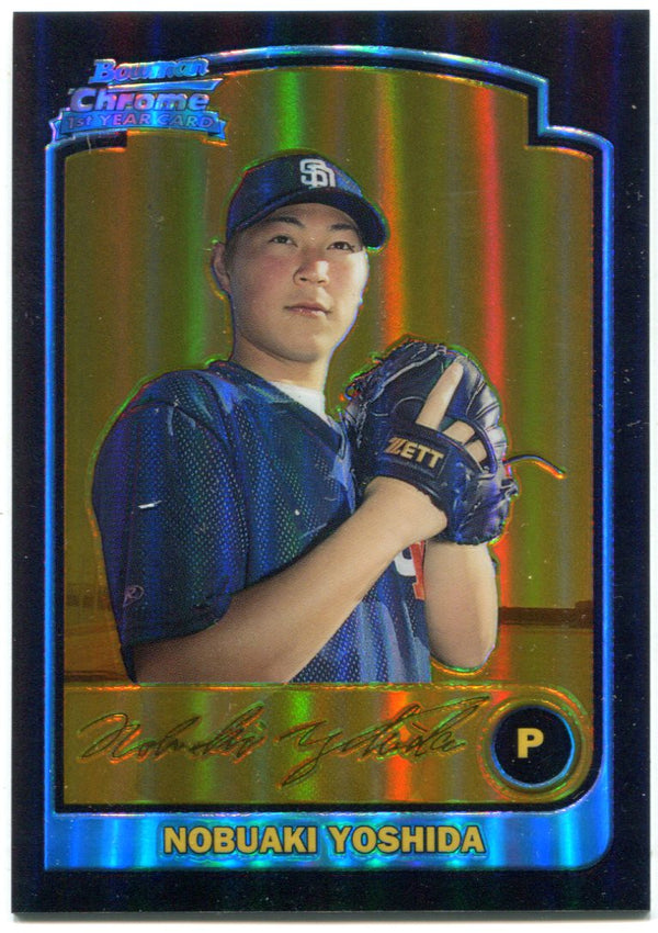 Nobuaki Yoshida 2003 Bowman Chrome Gold Refractor Rookie Card