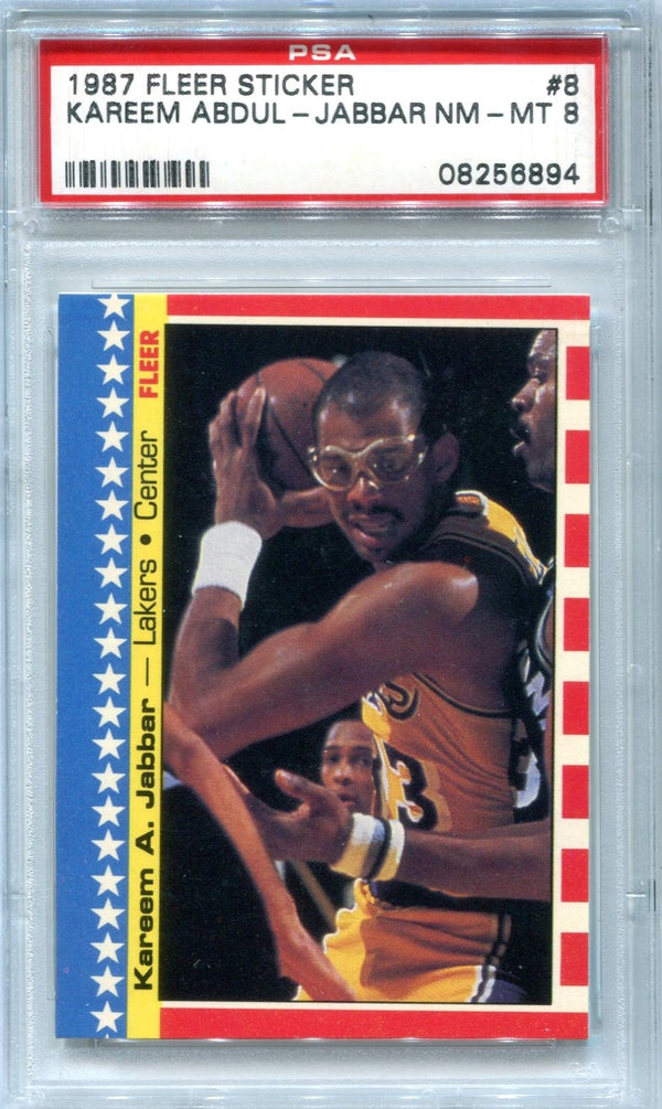 Kareem Abdul-Jabbar 1987 Fleer Sticker #8 NM 8 Card