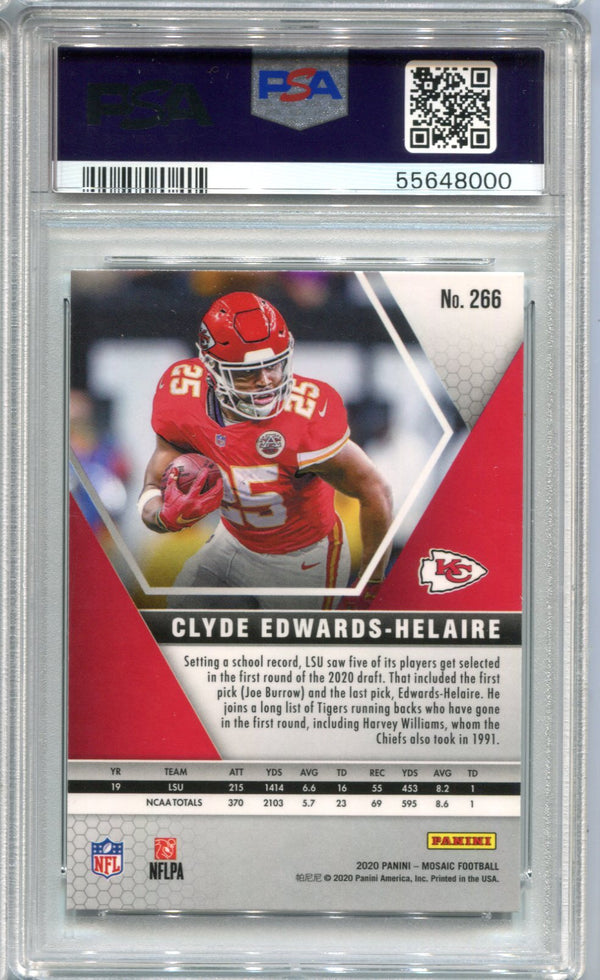 Clyde Edwards-Helaire Panini Mosaic #266 RC GEM MT 10