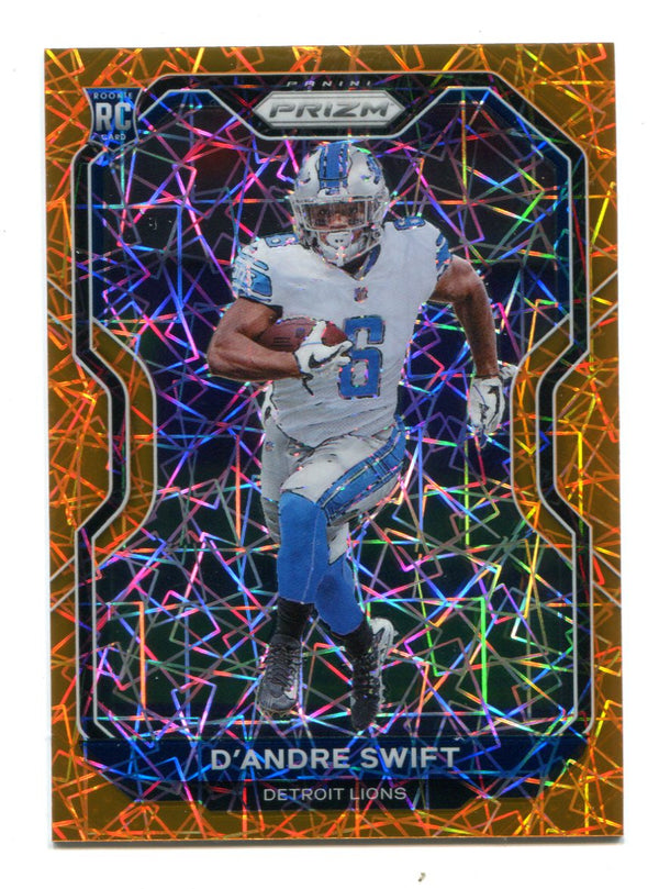 D'Andre Swift 2020 Panini Prizm Orange Lazer #358 RC