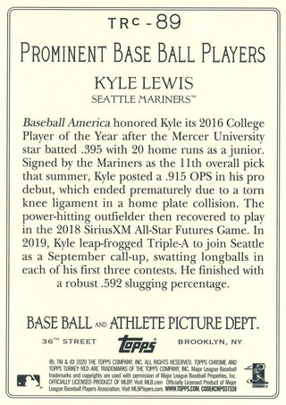 Kyle Lewis 2020 Topps Chrome Rookie Card