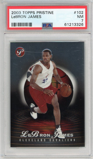 LeBron James 2003 Topps Pristine Card #102 PSA NM 7