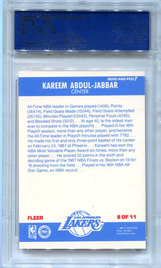 Kareem Abdul-Jabbar 1987 Fleer Sticker #8 NM 8 Card