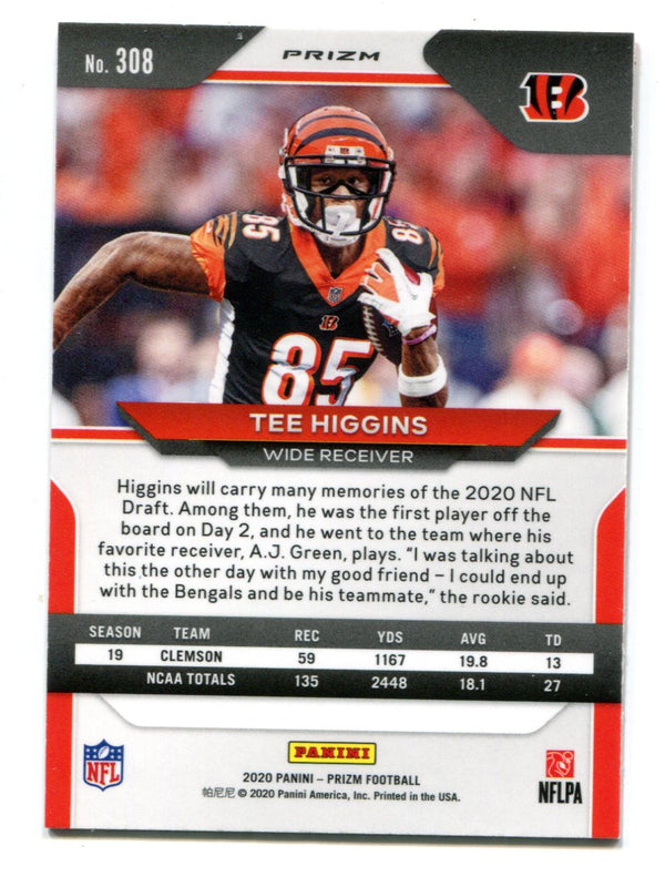 Tee Higgans 2020 Panini Orange Lazer Prizm #308 RC