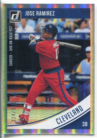 Jose Ramirez 2018 Panini Donruss Card