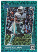 Jevon Holland 2021 Panini Donruss Optic Rated Rookie Teal Laser Prizm Card #267