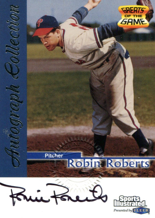 Robin Roberts Autographed Fleer Card