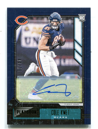 Cole Kmet 2020 Panini Playbook #131 Auto RC /75