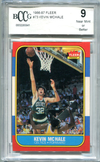 Kevin McHale 1986-87 Fleer Premier #73 BCCG NM 9 Card