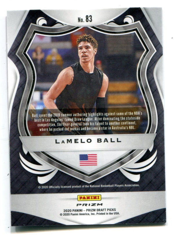 LaMelo Ball 2020 Prizm Draft Picks Pink Cracked Ice #83 Card