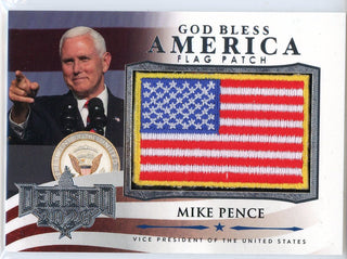 Mike Pence 2020 Leaf Decision God Bless America Flag Patch Card #GBA-50