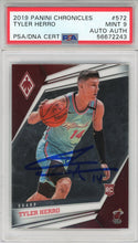 Tyler Herro Autographed 2019 Panini Chronicles Rookie Card #572 (PSA)