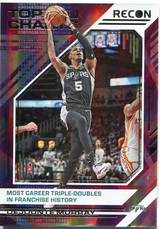 Dejounte Murray 2022 Panini Recon Top Charts Card