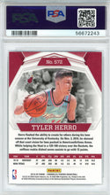 Tyler Herro Autographed 2019 Panini Chronicles Rookie Card #572 (PSA)