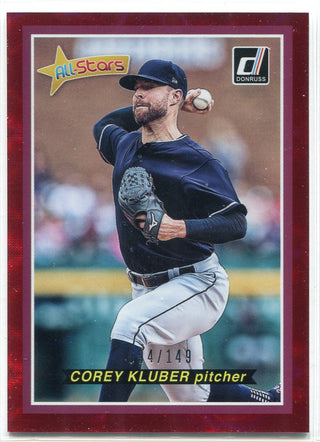 Corey Kluber 2018 Panini Donruss All Stars Insert Card