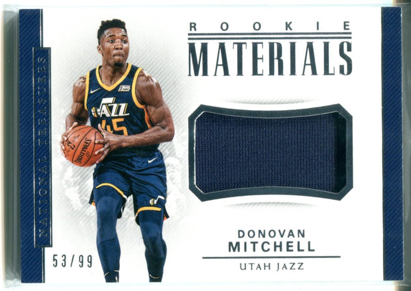 Donovan Mitchell 2017-18 Panini National Treasures Rookie Materials Card