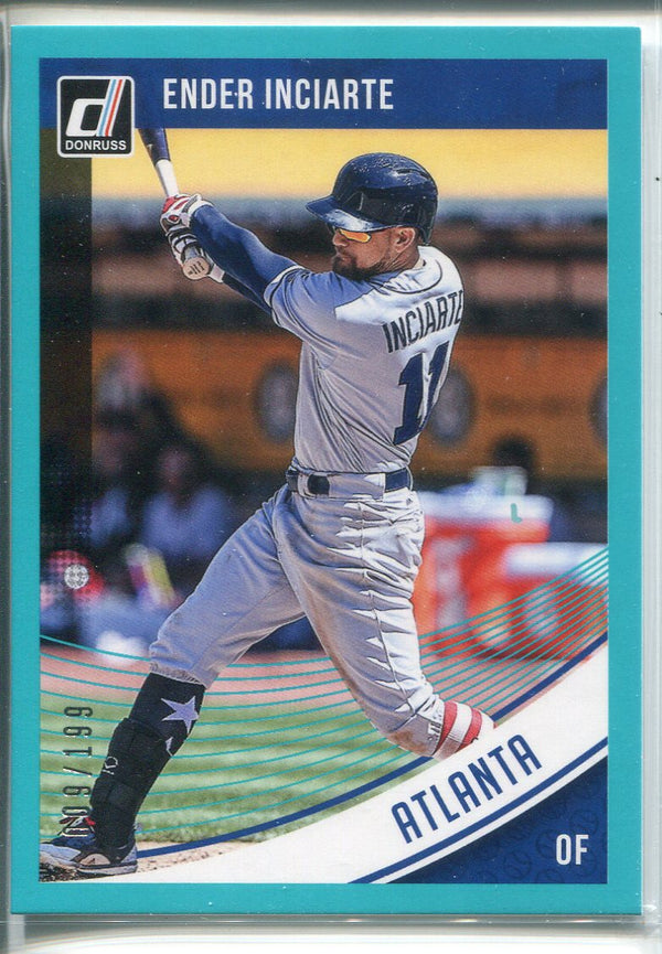 Ender Inciarte 2018 Panini Donruss Teal Card