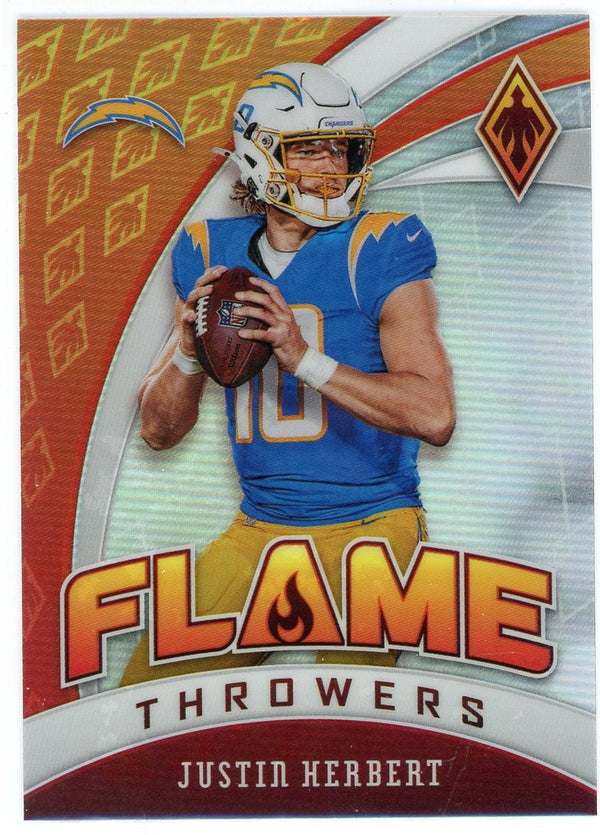 Justin Herbert 2020 Panini Phoenix Flame Throwers Rookie Card #30