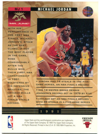 Michael Jordan Upper Deck 1991 "Mr. June"