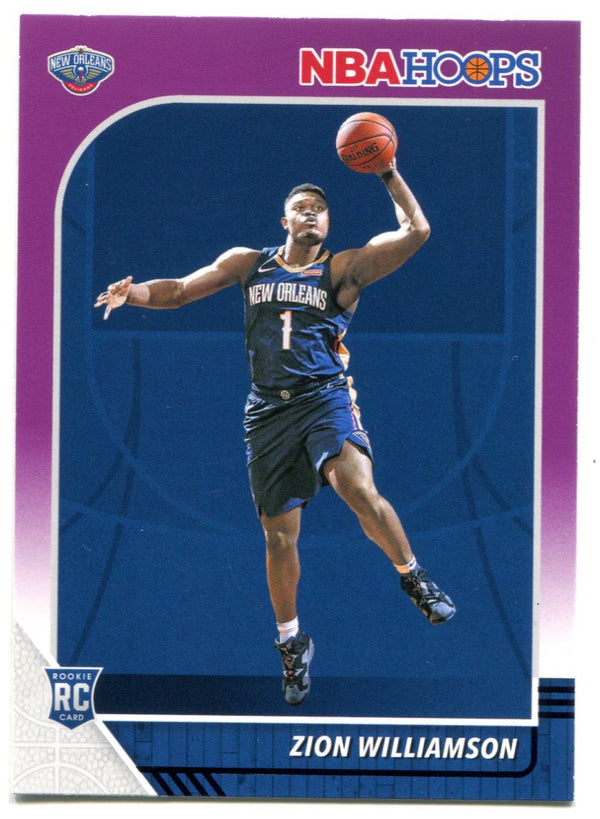 Zion Williamson 2019-20 Panini NBA Hoops #258 Purple Card