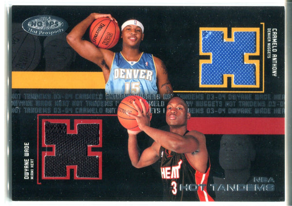 Dwyane Wade & Carmelo Anthony 2003-04 Fleer Hoops Hot Tandems Jersey Card