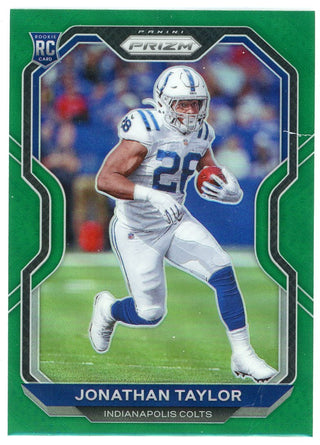 Jonathan Taylor 2020 Panini Prizm Green Prizm Rookie Card #332