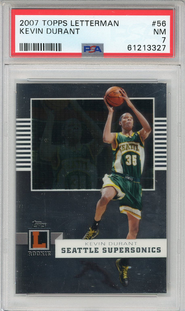 Kevin Durant 2007 Topps Letterman Card #56 (PSA NM 7)