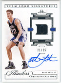 Christian Laettner Autographed 2021 Panini Flawless Team Logo Card