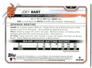 Joey Bart Bowman Chrome Rookie 2021