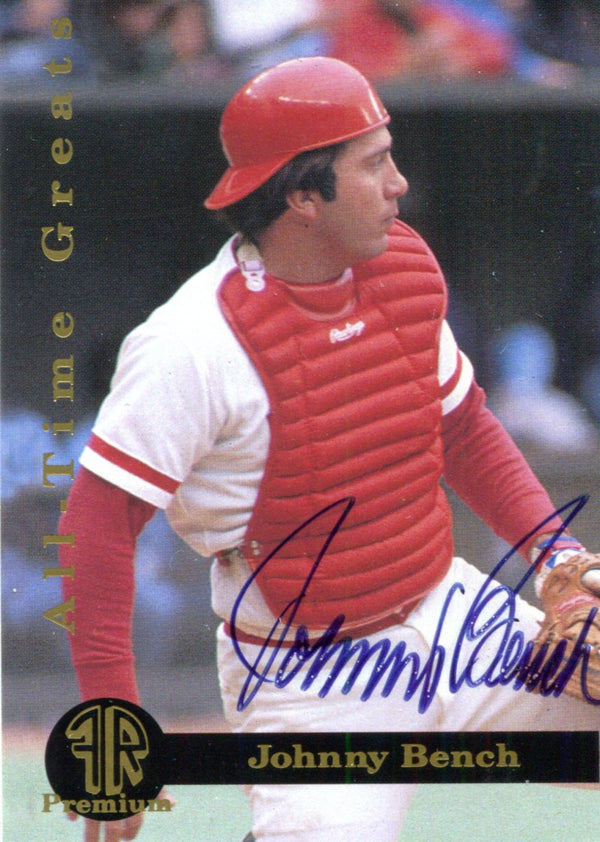 Johnny Bench Autographed 1993 Spectrum Holdings Card