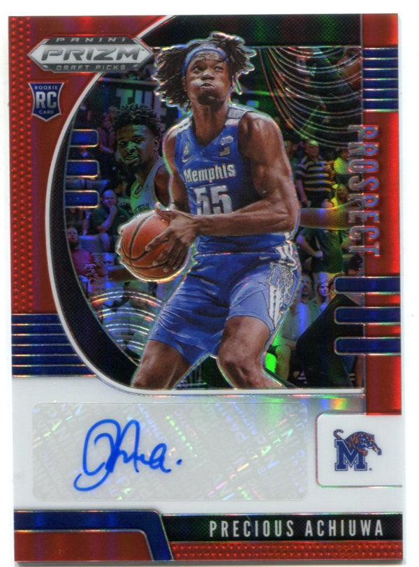 Precious Achiuwa 2020 Panini Prizm Draft Picks Red Prizm Autographed Card /199