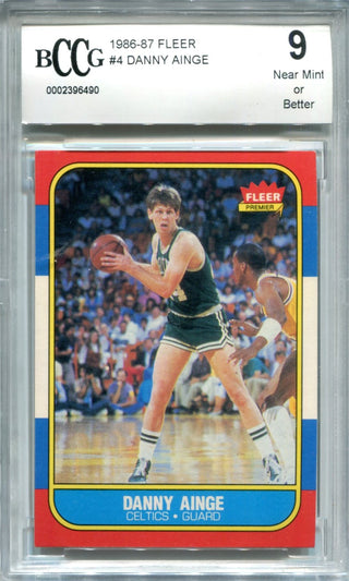 Danny Ainge 1986-87 Fleer Premier #4 BCCG NM 9 Card