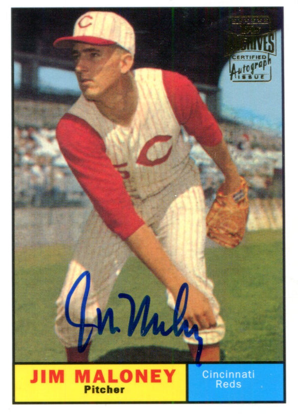 Jim Maloney Autographed Topps Archives Card