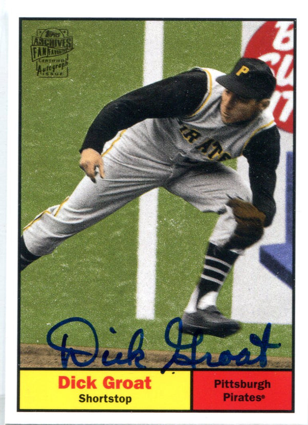 Dick Groat 2012 Topps Archives Autographed Card