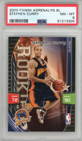 Steph Curry 2009 Panini Adrenalyn XL Card (PSA NM-MT 8)