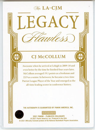 CJ McCollum Autographed 2021 Panini Flawless Legacy Card