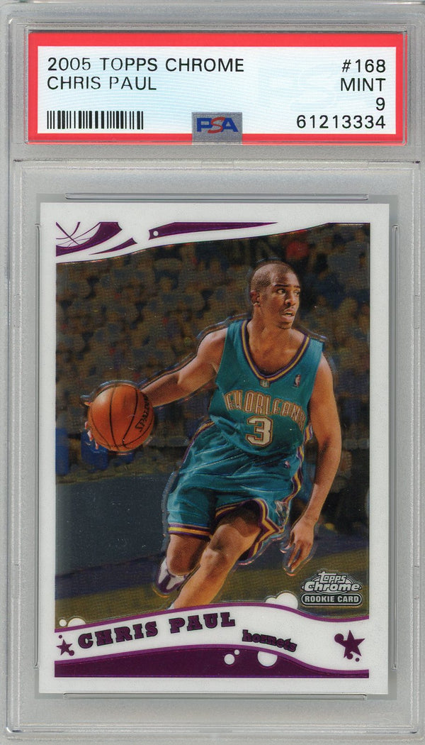 Chris Paul 2005 Topps Chrome Card #168 (PSA Mint 9)