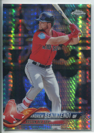 Andrew Benintendi 2018 Topps Chrome Refractor Card