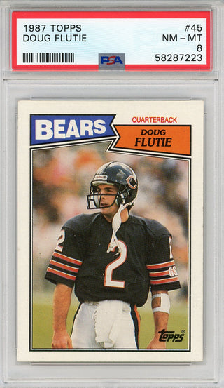 Doug Flutie 1987 Topps Card #45 (PSA NM-MT 8)