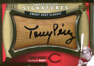 Tony Perez Autographed Sweet Spot Classics Card #29/35