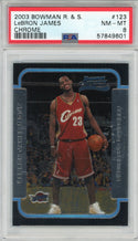 LeBron James 2003 Bowman Chrome R & S Rookie Card #123 (PSA NM-MT 8)