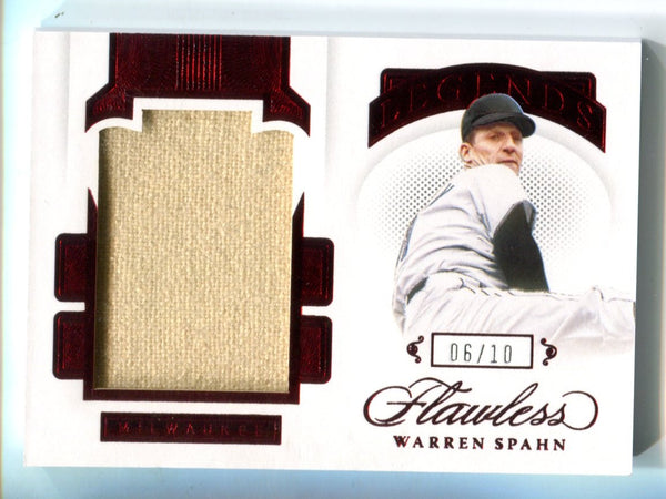 Warren Spahn 2021 Panini Flawless #LJMWS /10 Card